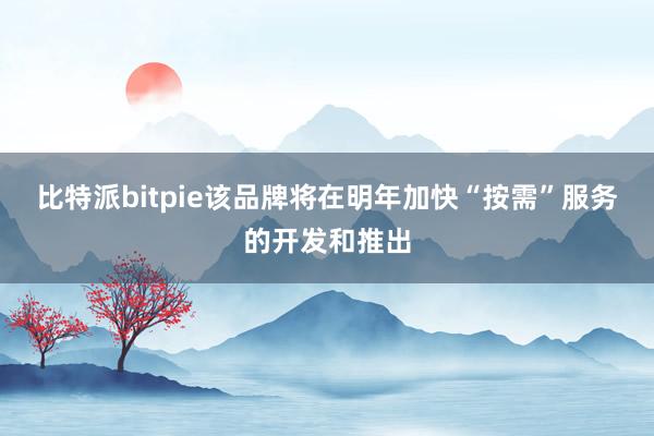 比特派bitpie该品牌将在明年加快“按需”服务的开发和推出