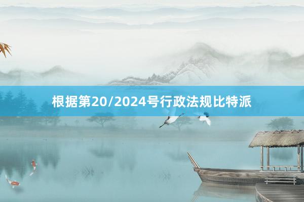 根据第20/2024号行政法规比特派