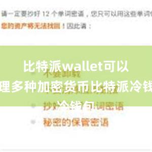 比特派wallet可以管理多种加密货币比特派冷钱包