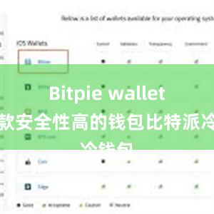 Bitpie wallet是一款安全性高的钱包比特派冷钱包