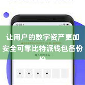 让用户的数字资产更加安全可靠比特派钱包备份